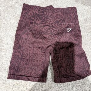 Gymshark Women's Purple Patterned Shorts